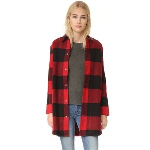 Eldridge Buffalo Plaid Check Shirt Jacket Dress